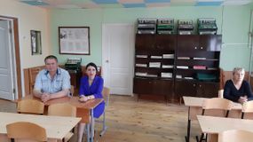 Директор школы Зозуль Г.Н.( председатель экзаменационной комиссии), зав. музыкальными отделениями Макаев А.В., Филаткина Ж.В.