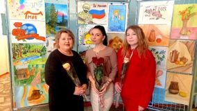 Директор ДШИ Зоуль ГН и преподаватели художественного отделения Гаврюшкова ЛВ., Швецова Н.А