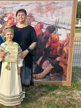 После награждения преп. Долганина Е.В. и учащаяся Куликова Дарья